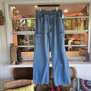 Old Navy Women's Sky-Hi Wide-Leg jeans size 12 tall